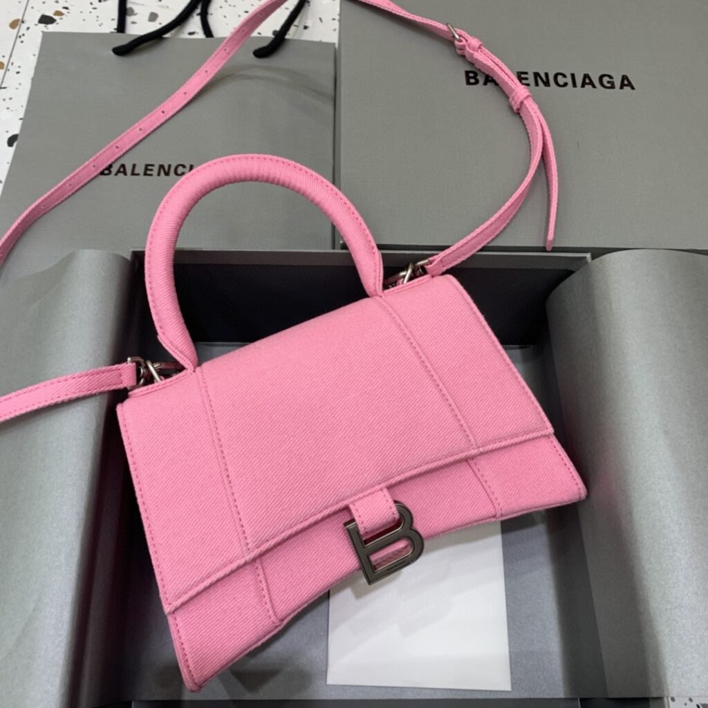 balenciaga hourglass denim tote