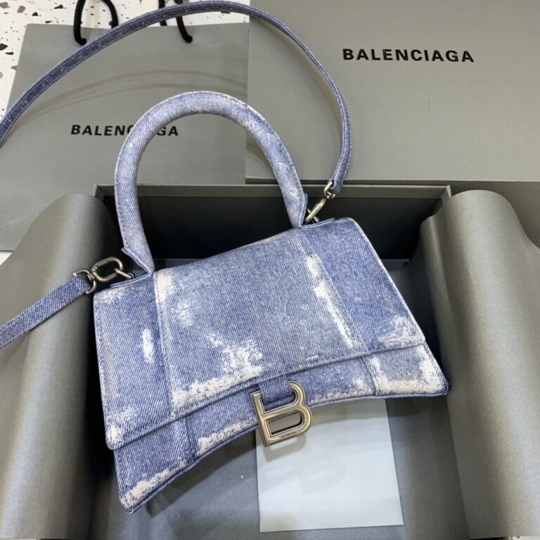 balenciaga hourglass denim tote