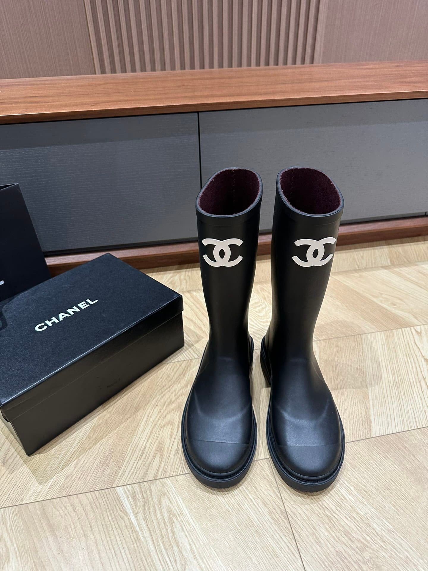Chanel CC Rain Boots