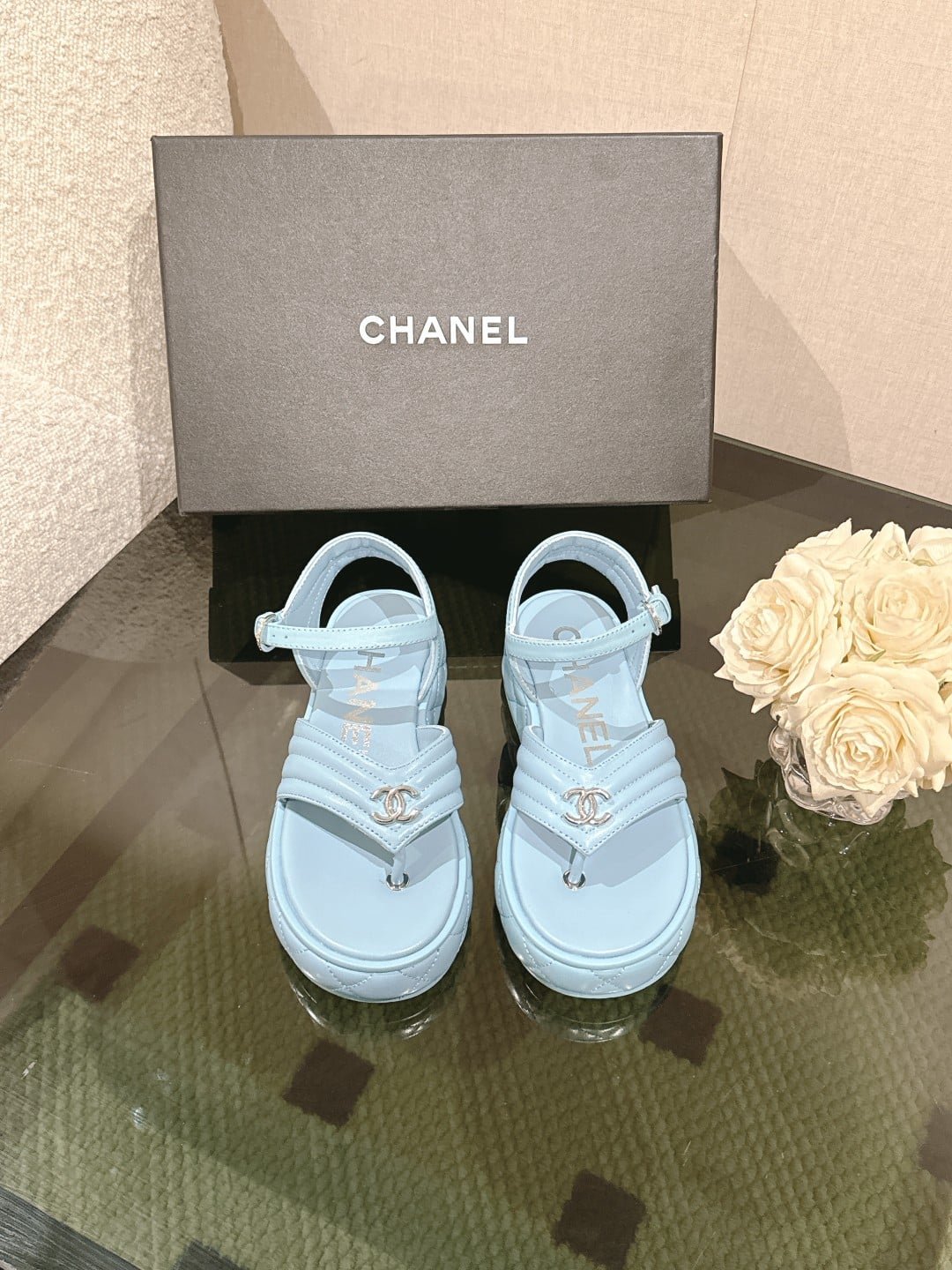 chanel grosgrain sandals