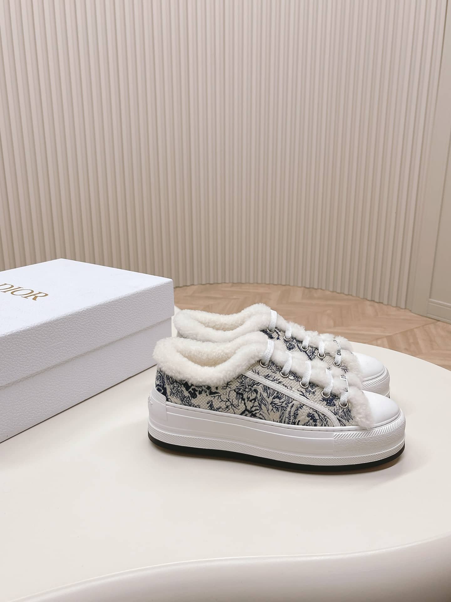 Dior Top Fur Designer Sneakers