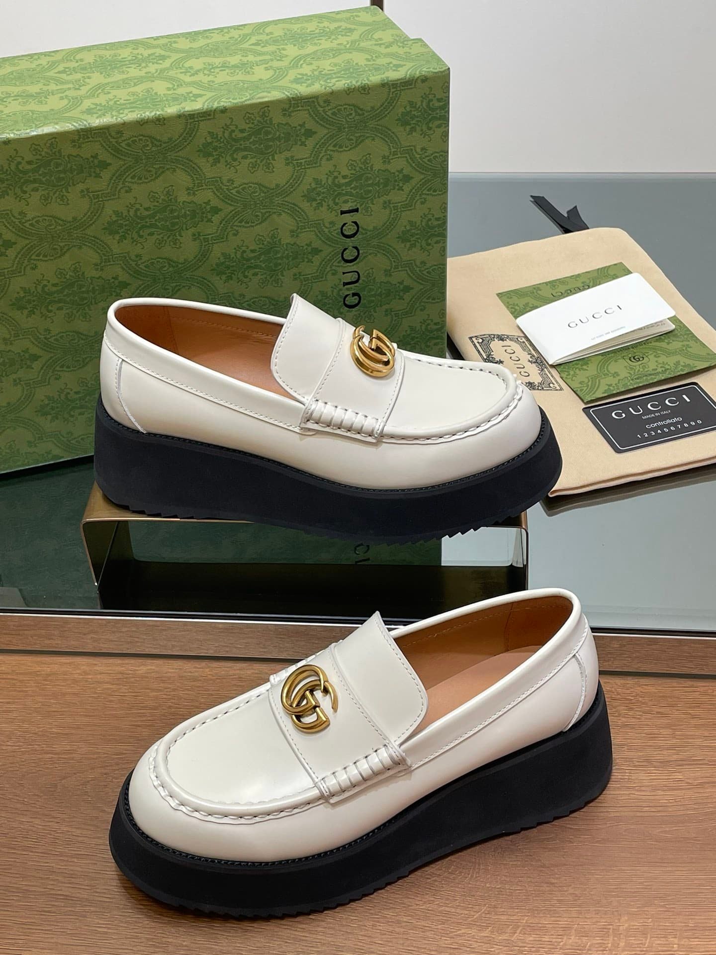 Gucci GG Platform Leather Loafers