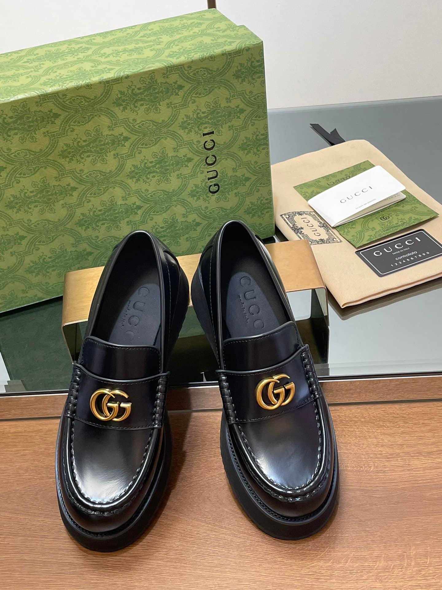 Gucci GG Platform Leather Loafers