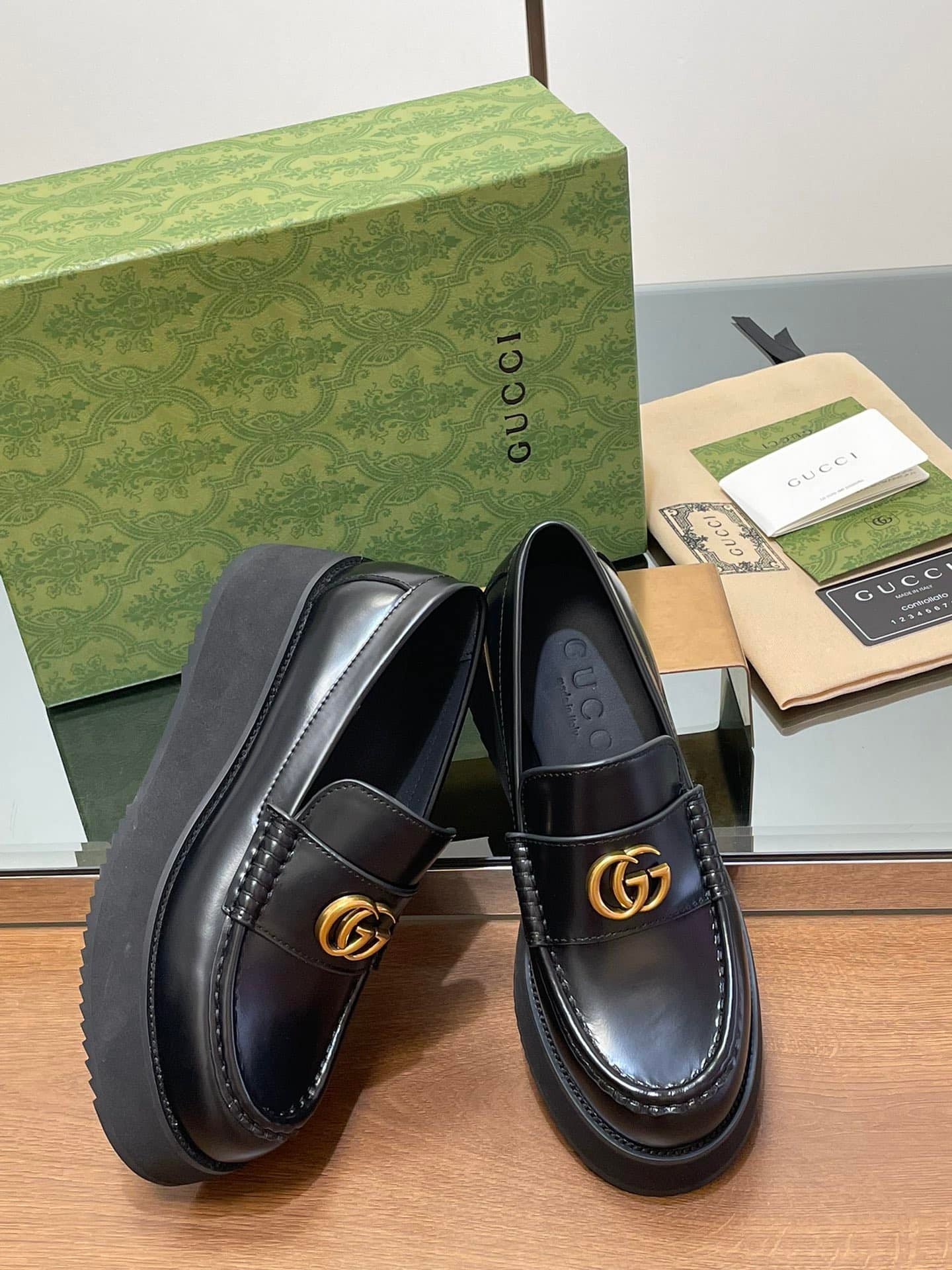 Gucci GG Platform Leather Loafers
