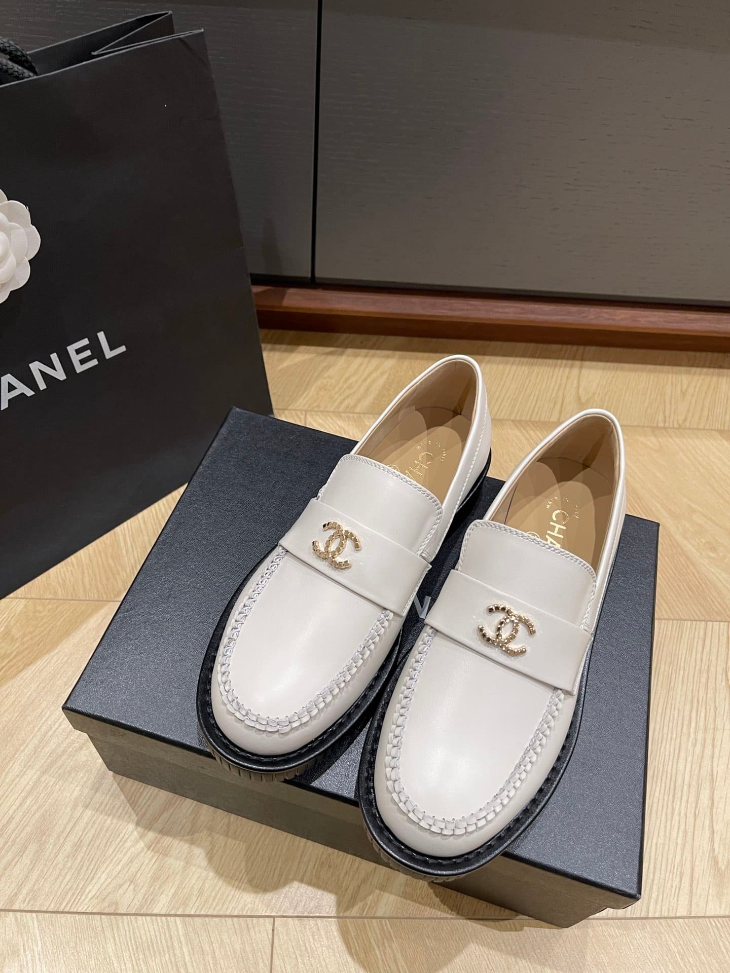 Chanel Shiny Crumpled Calfskin Loafer