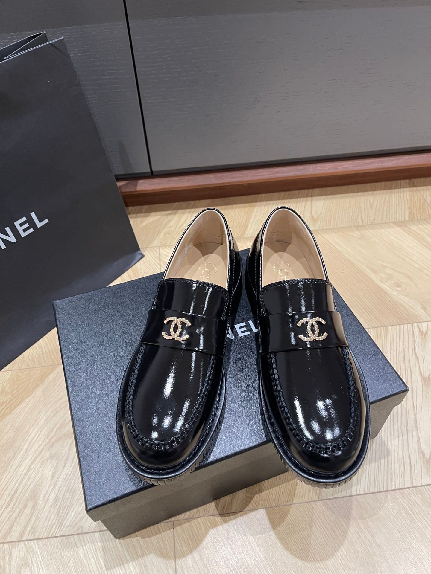 Chanel Shiny Crumpled Calfskin Loafer