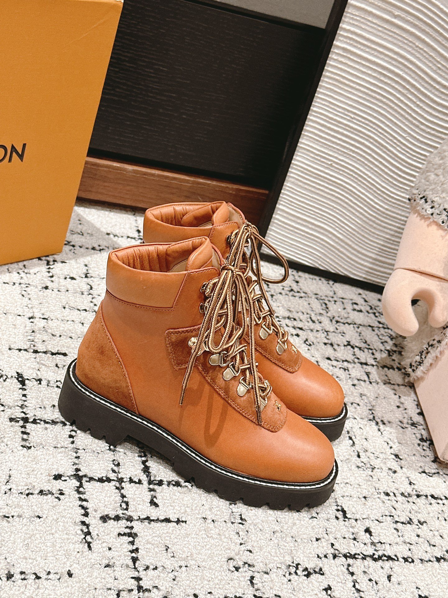 Louis Vuitton LV Combat Leather Boots