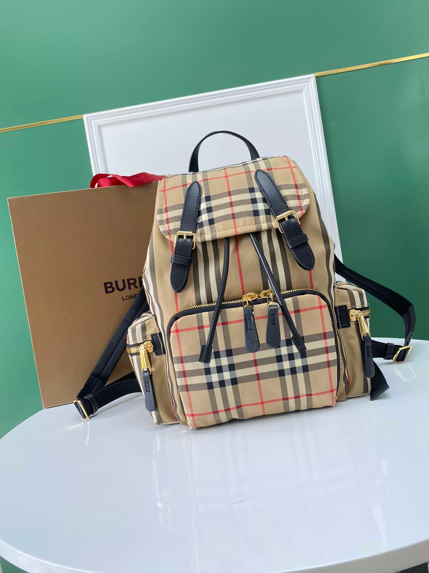 Burberry Vintage Check Medium Rucksack Backpack
