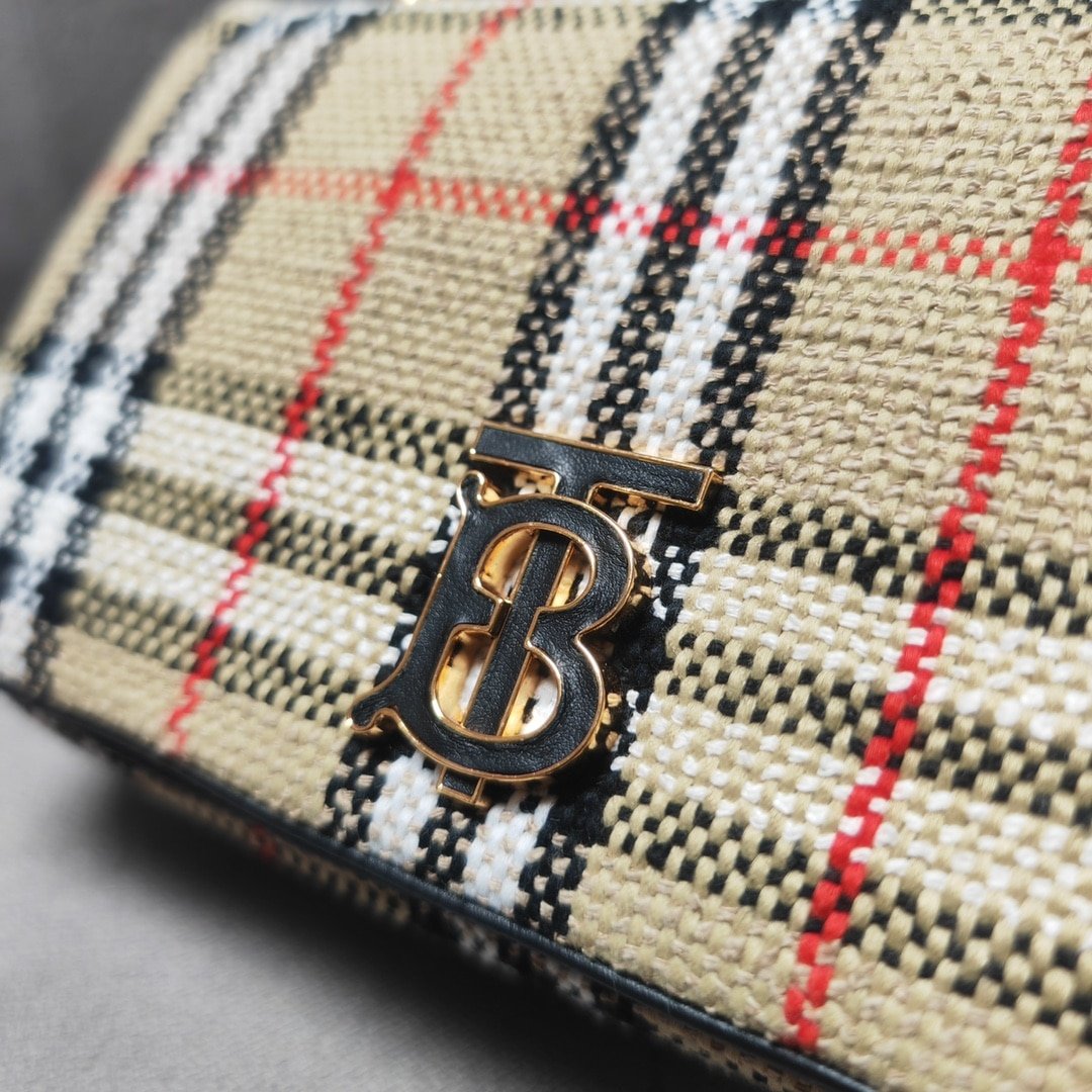 Burberry Lola Vintage-Check Bouclé Bag