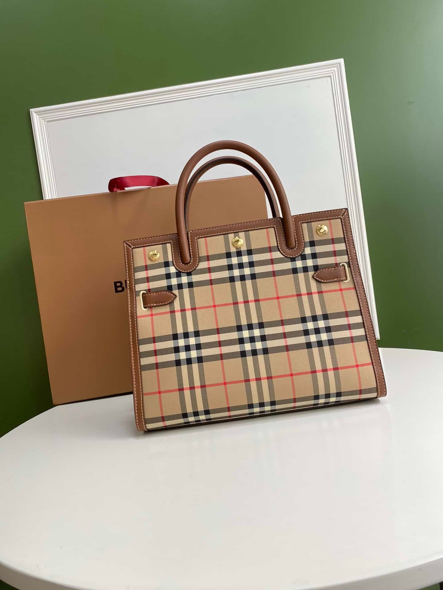 Burberry Mini Vintage Check Tote