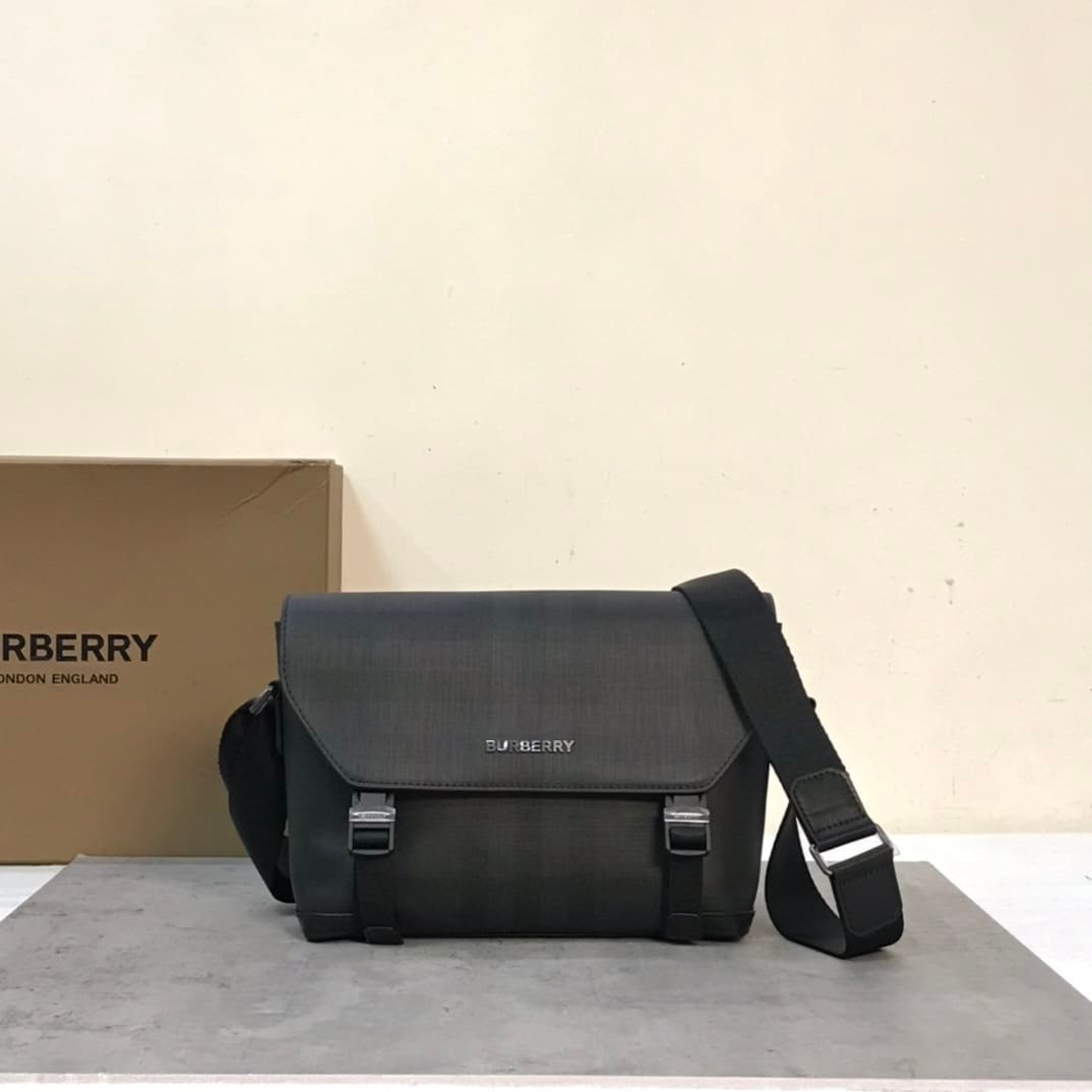 Burberry Checked Logo-Embossed Crossbody Bag