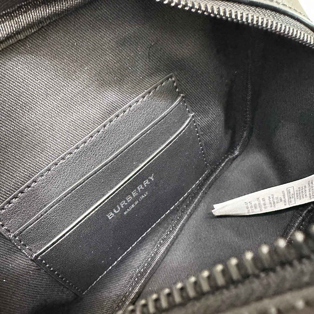 Burberry Debossed Logo Leather Crossbody Bag