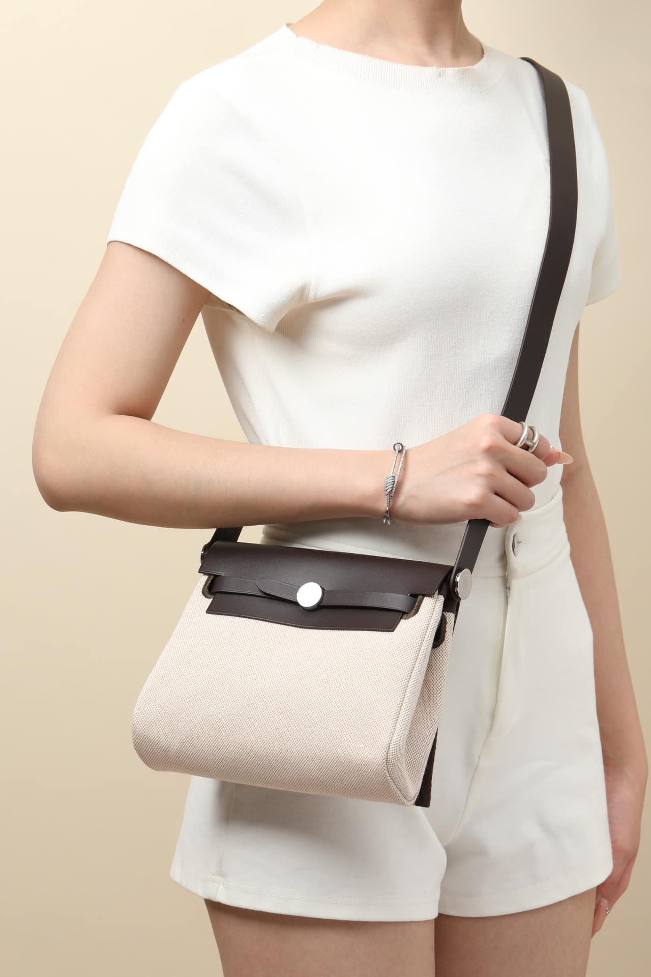 Hermès Mini Herbag Beige