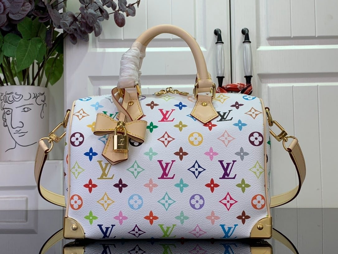 Louis Vuitton LV X TM Murakami White Speedy Soft 30