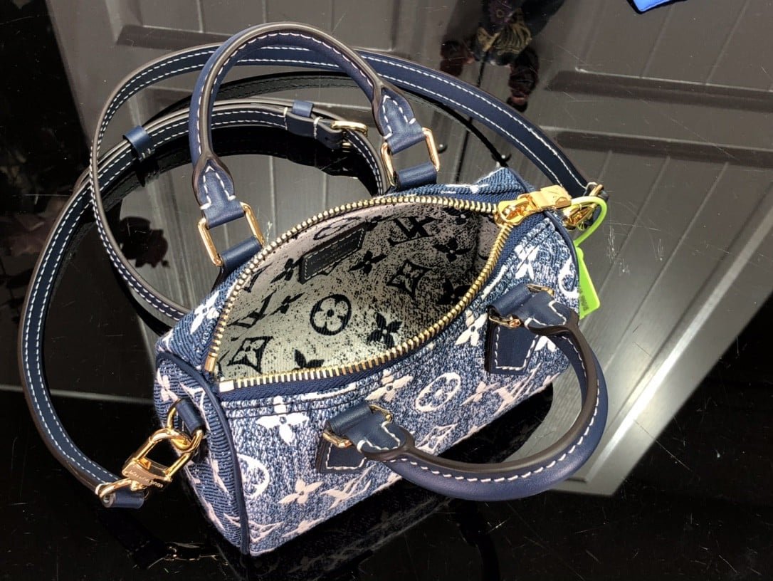 Louis Vuitton LV Denim Blue Nano Speedy Bag