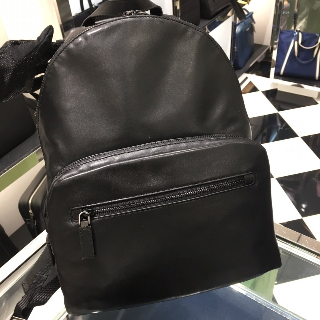 Prada Black Leather Backpack