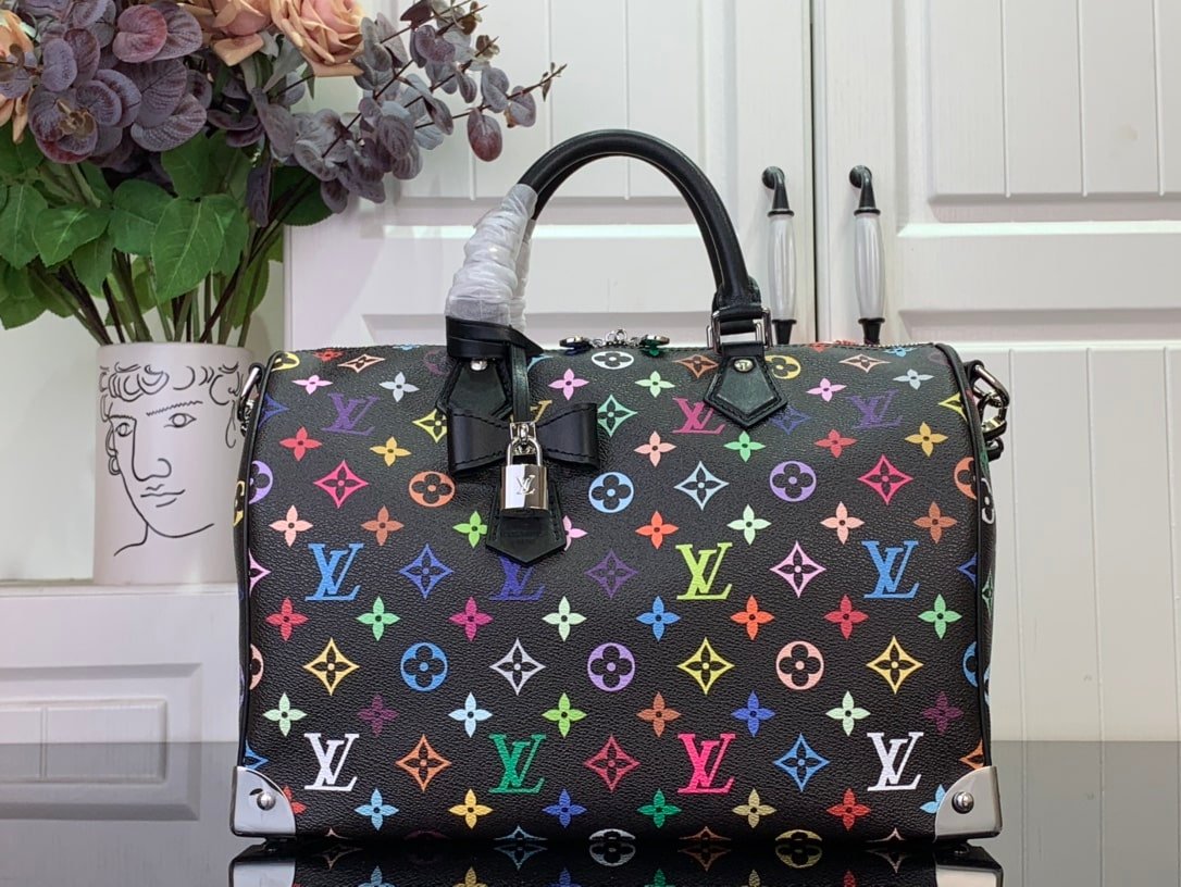 Louis Vuitton LV X TM Murakami Black Speedy Soft 30