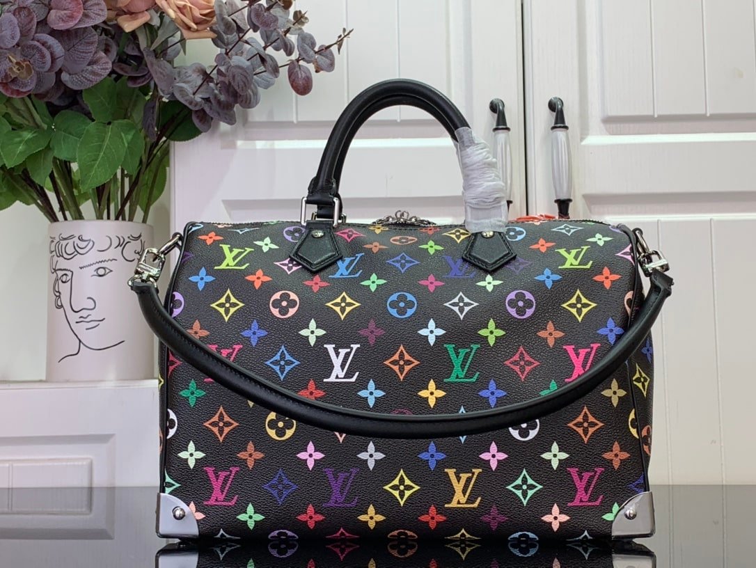 Louis Vuitton LV X TM Murakami Black Speedy Soft 30