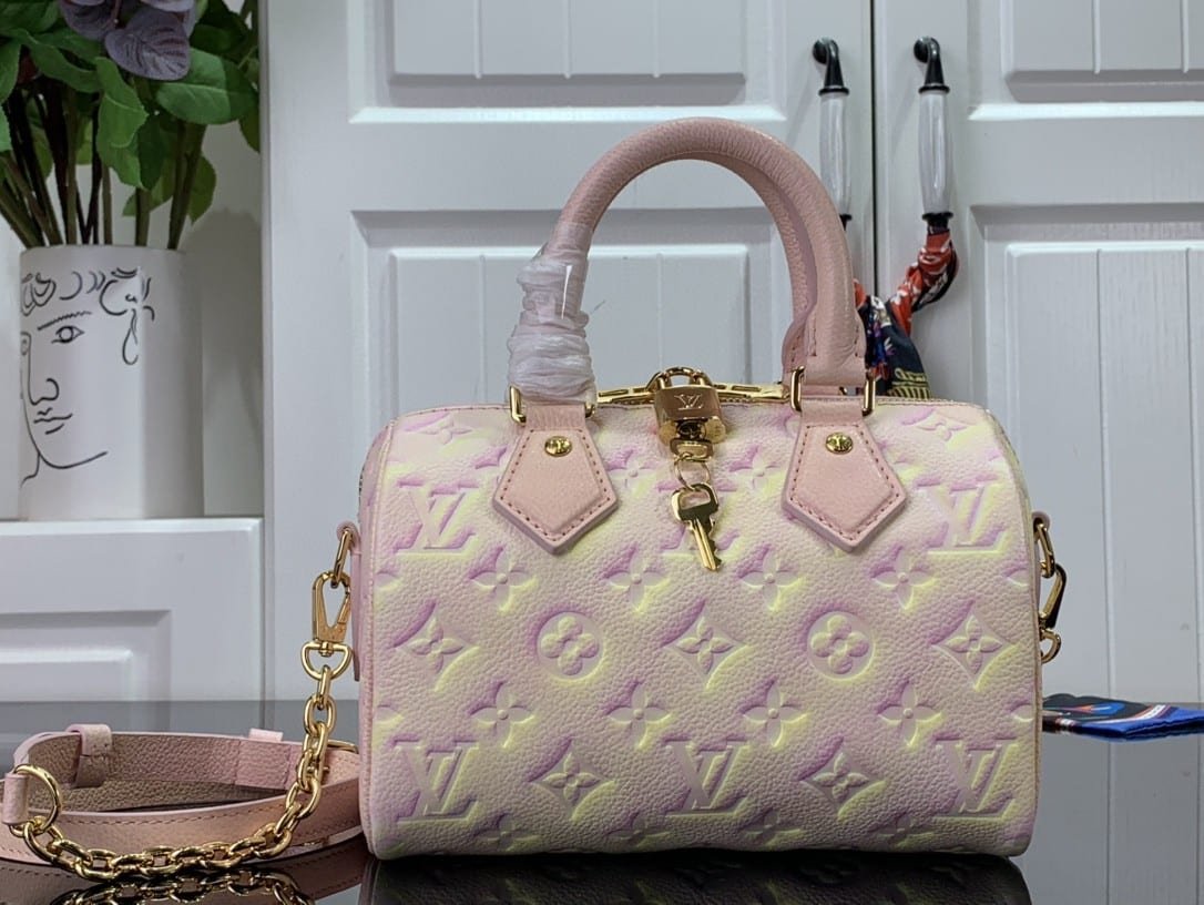 Louis Vuitton Pink Monogram Empreinte Summer Stardust Speedy 20
