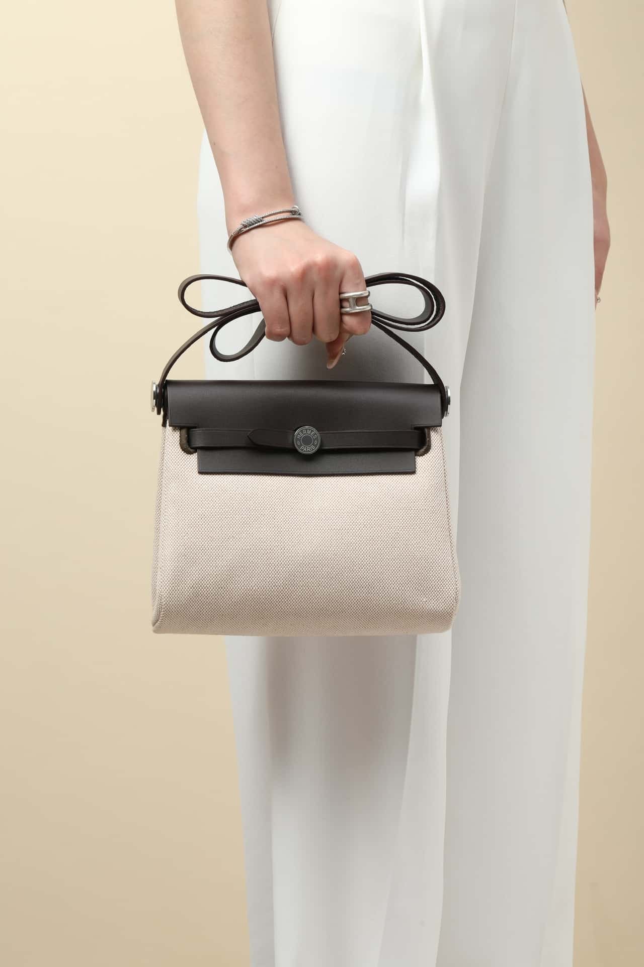 Hermès Mini Herbag Beige