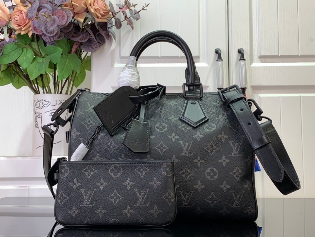 Louis Vuitton Soft Matte Black Speedy 30