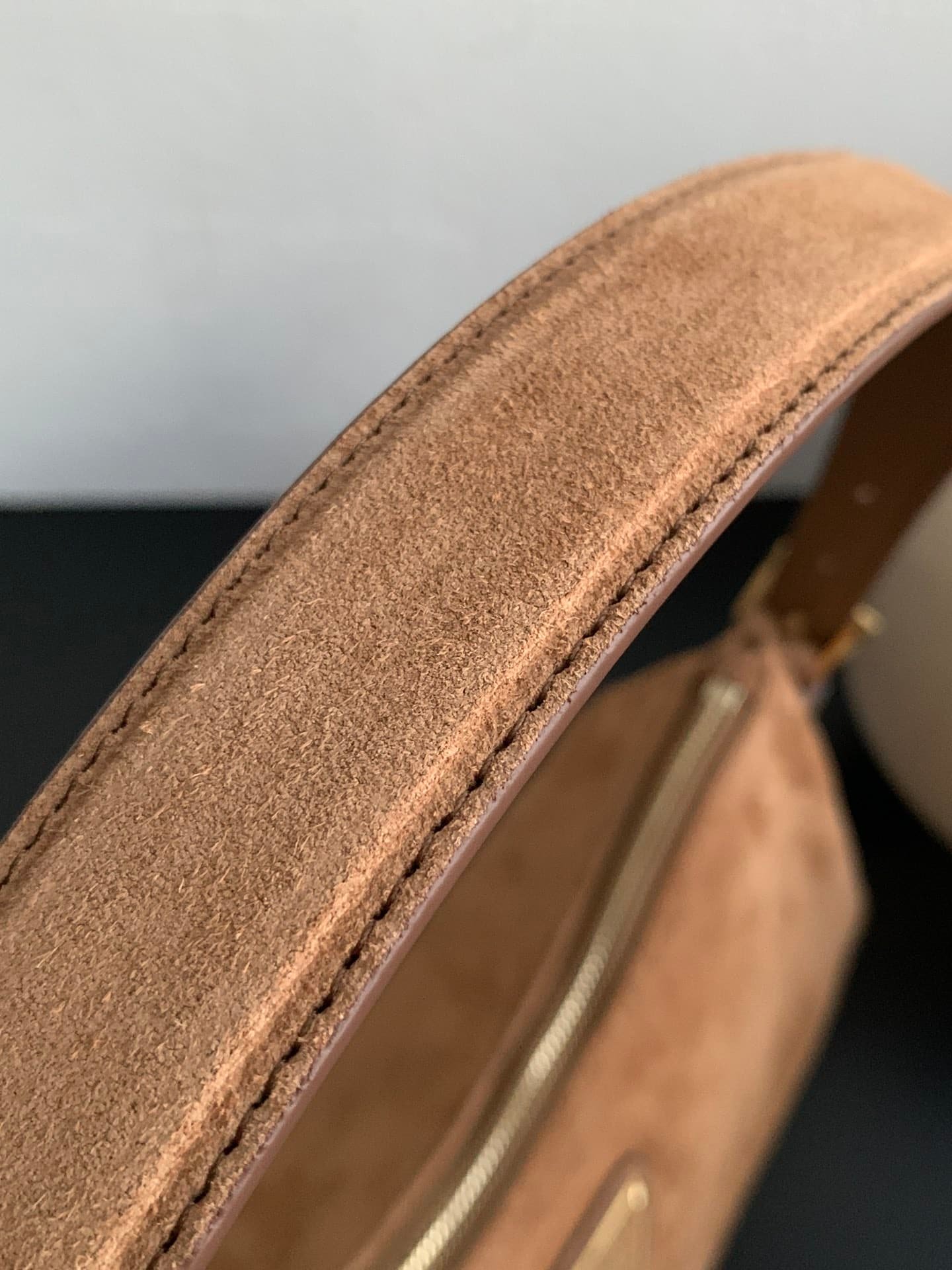 Prada Aimee Medium Suede Shoulder Bag