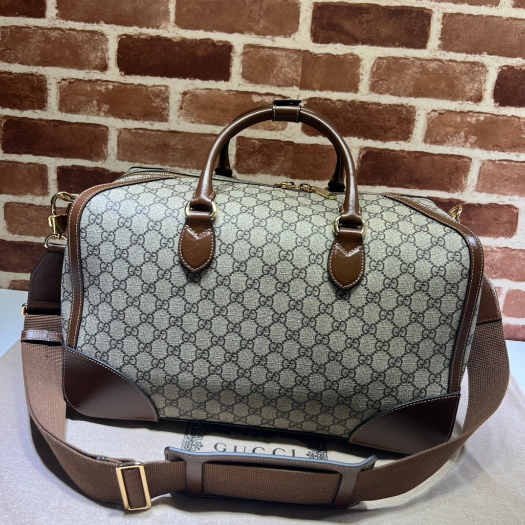 GG Supreme Monogram Azalea Calfskin Duffle