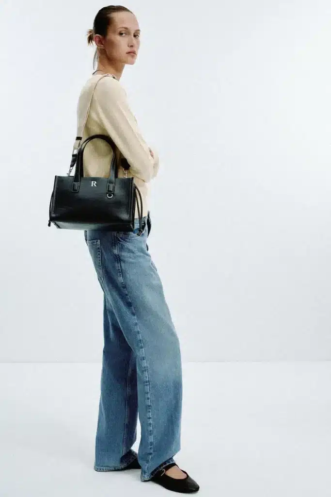 Zara Croc-Embossed Mini City Bag