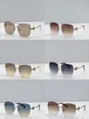 Bvlgari Women’s Rimless Square Sunglasses – Gold-Tone Metal Temples