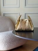 Chanel 25 Silver Metallic Grained Calfskin Handbag