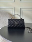 Chanel 25S Cross Handle Kelly Chain Bag – Black