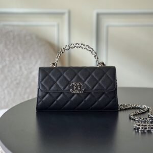 Chanel 25S Cross Handle Kelly Chain Bag – Black
