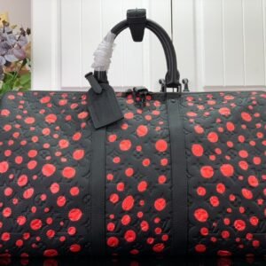 Louis Vuitton x Yayoi Kusama Black/Red Monogram Keepall 50