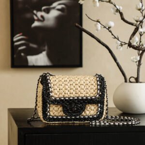 Chanel Raffia Chain Venice Beach Mini Flap Bag
