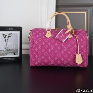 Louis Vuitton Speedy Bandoulière 30 Pink Denim Bag