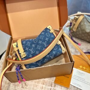 Louis Vuitton Side Trunk Handbag – Blue Denim