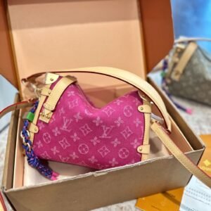Louis Vuitton Side Trunk Handbag – Pink Denim