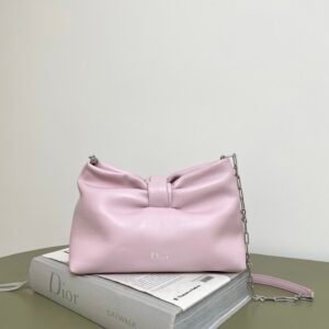 Dior Bow Pink Bag – Ivory Lambskin