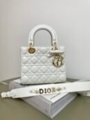 Dior Mini Lady Dior White Lambskin Bag