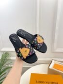 Louis Vuitton LV Frame Flat Mules – Black