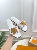 Louis Vuitton LV Frame Flat Mules – White