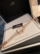 Pearl and Diamond Rectangular Women's Watch.