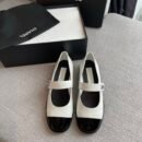 Chanel Calfskin Patent Mary Janes Flats